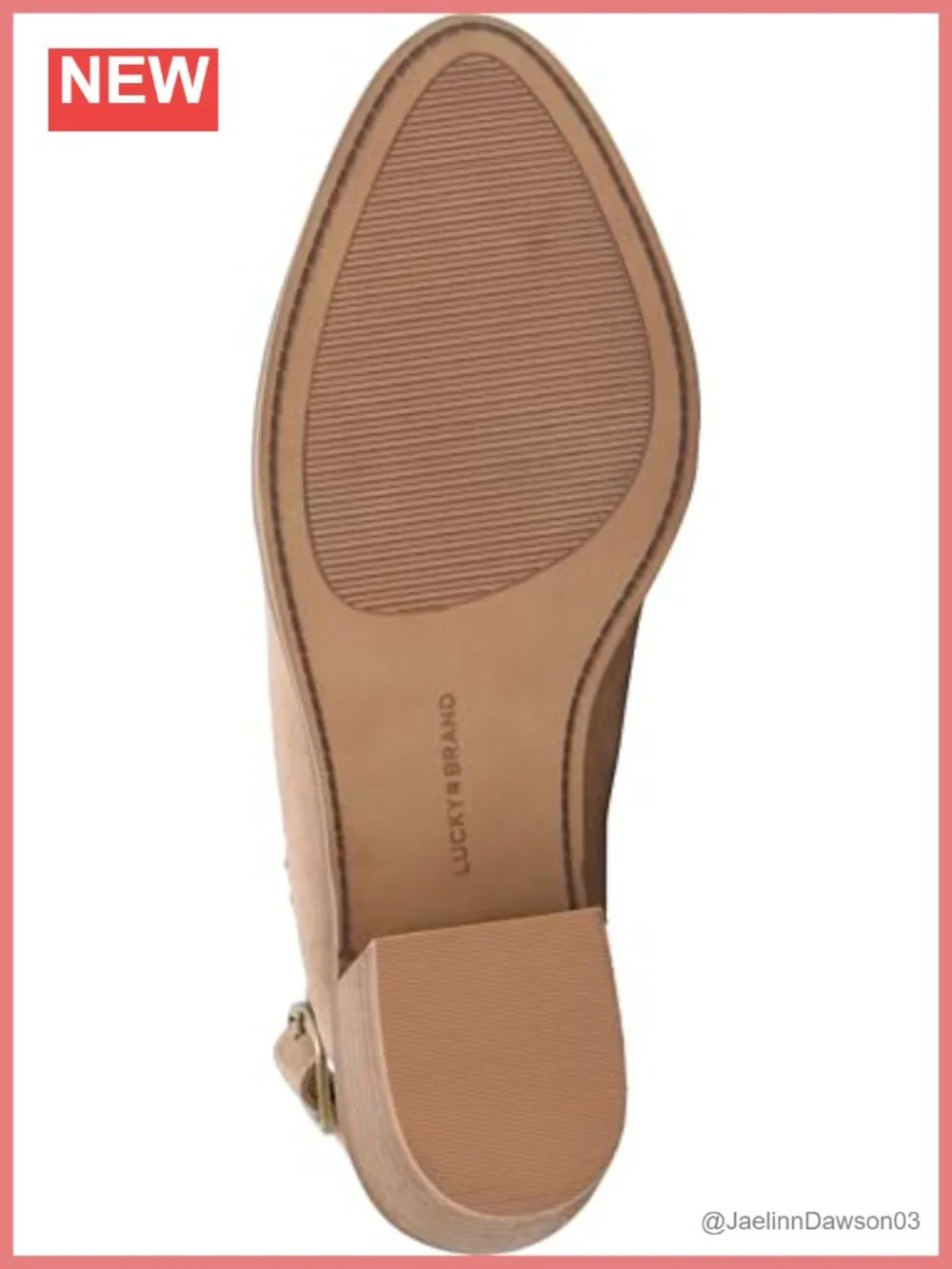 Lucky Brand Mylody Slingback Loafer Almond Toe Block Heel Leather Women's